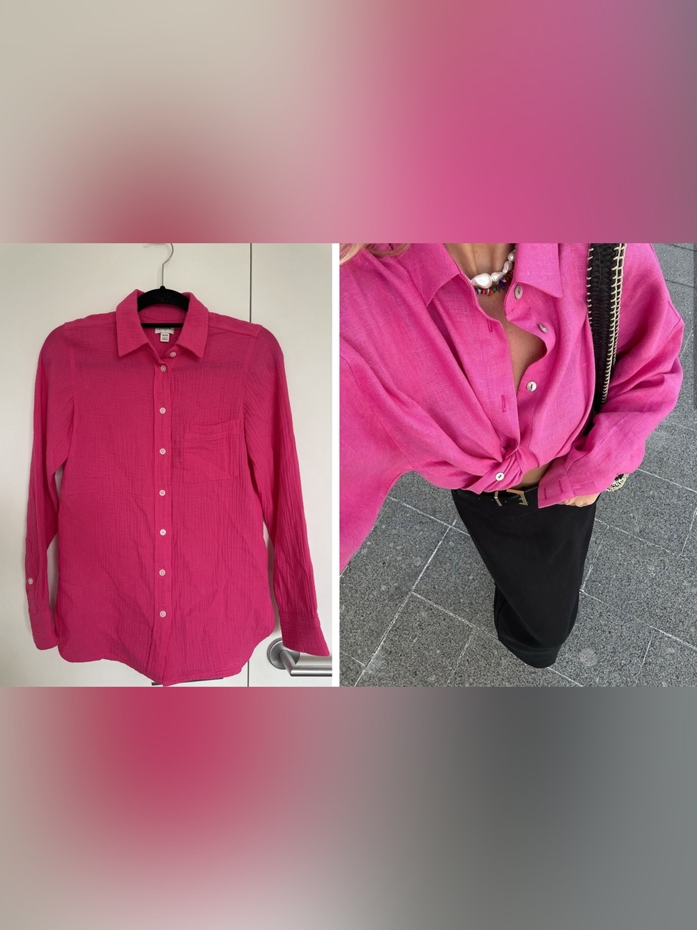 J. Crew Double Gauze Classic Shirt 100% Cotton Pink XXS | Barbiecore Fall 💕🍁